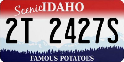 ID license plate 2T2427S