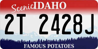 ID license plate 2T2428J