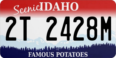 ID license plate 2T2428M