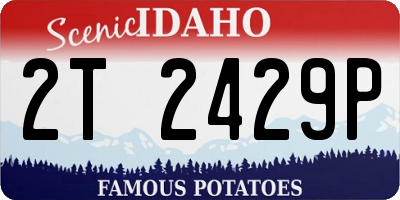 ID license plate 2T2429P