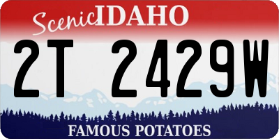 ID license plate 2T2429W