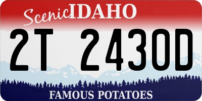 ID license plate 2T2430D
