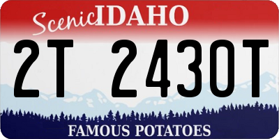 ID license plate 2T2430T