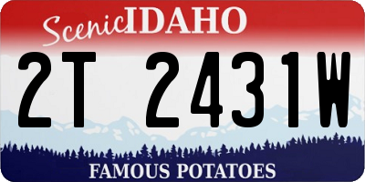 ID license plate 2T2431W