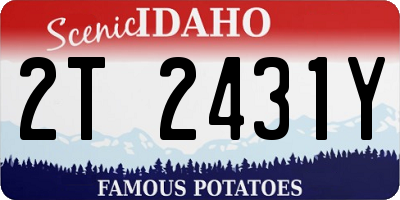 ID license plate 2T2431Y