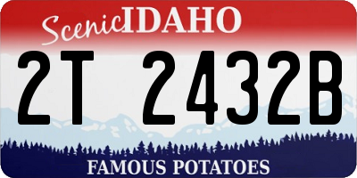 ID license plate 2T2432B