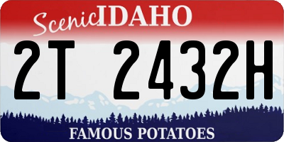 ID license plate 2T2432H
