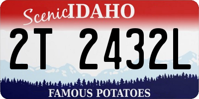 ID license plate 2T2432L