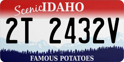 ID license plate 2T2432V