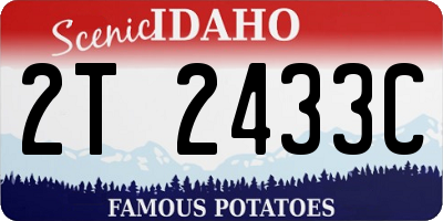 ID license plate 2T2433C