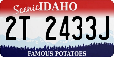 ID license plate 2T2433J