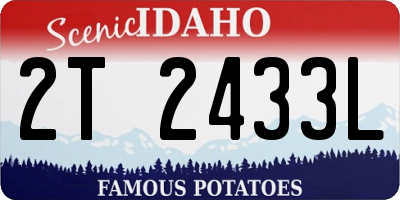 ID license plate 2T2433L