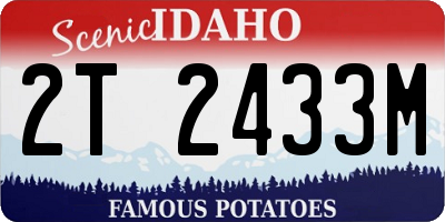 ID license plate 2T2433M