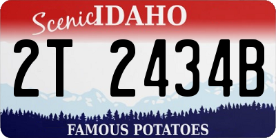 ID license plate 2T2434B