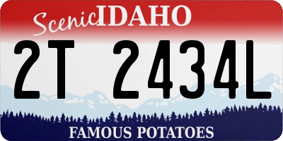 ID license plate 2T2434L