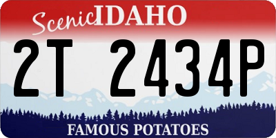 ID license plate 2T2434P