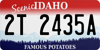 ID license plate 2T2435A