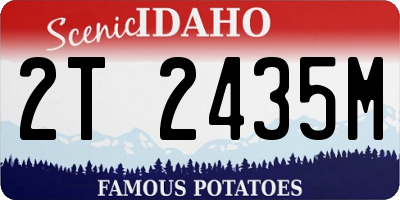 ID license plate 2T2435M