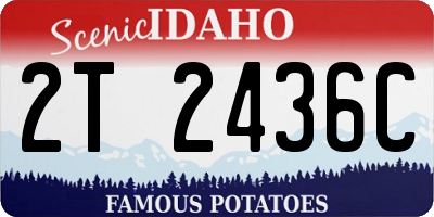 ID license plate 2T2436C