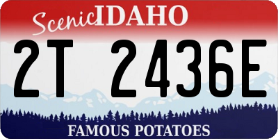 ID license plate 2T2436E