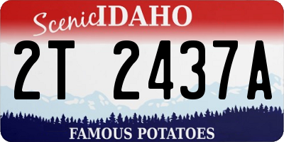 ID license plate 2T2437A
