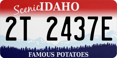 ID license plate 2T2437E