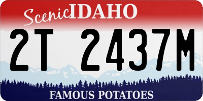 ID license plate 2T2437M