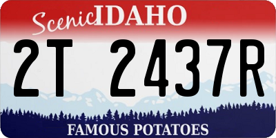 ID license plate 2T2437R