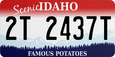 ID license plate 2T2437T