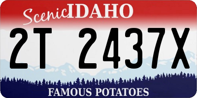 ID license plate 2T2437X