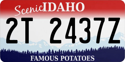 ID license plate 2T2437Z