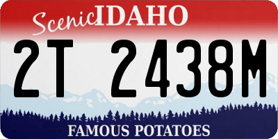 ID license plate 2T2438M