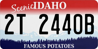 ID license plate 2T2440B