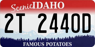 ID license plate 2T2440D