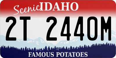 ID license plate 2T2440M
