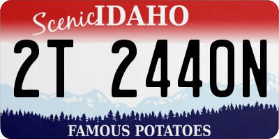 ID license plate 2T2440N