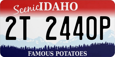 ID license plate 2T2440P