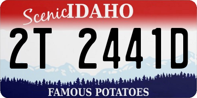 ID license plate 2T2441D