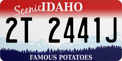 ID license plate 2T2441J
