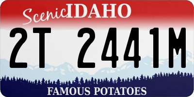 ID license plate 2T2441M