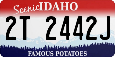 ID license plate 2T2442J