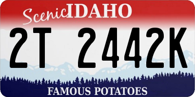 ID license plate 2T2442K