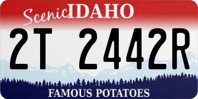 ID license plate 2T2442R
