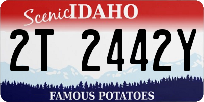 ID license plate 2T2442Y