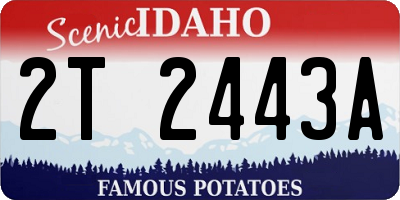 ID license plate 2T2443A