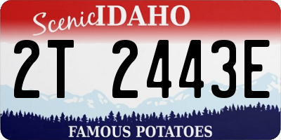 ID license plate 2T2443E