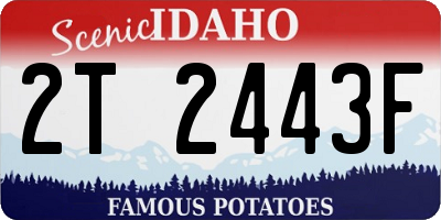 ID license plate 2T2443F