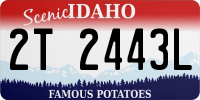 ID license plate 2T2443L