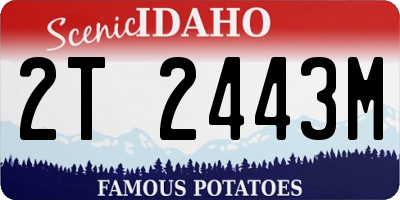 ID license plate 2T2443M