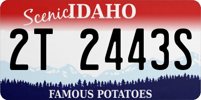 ID license plate 2T2443S